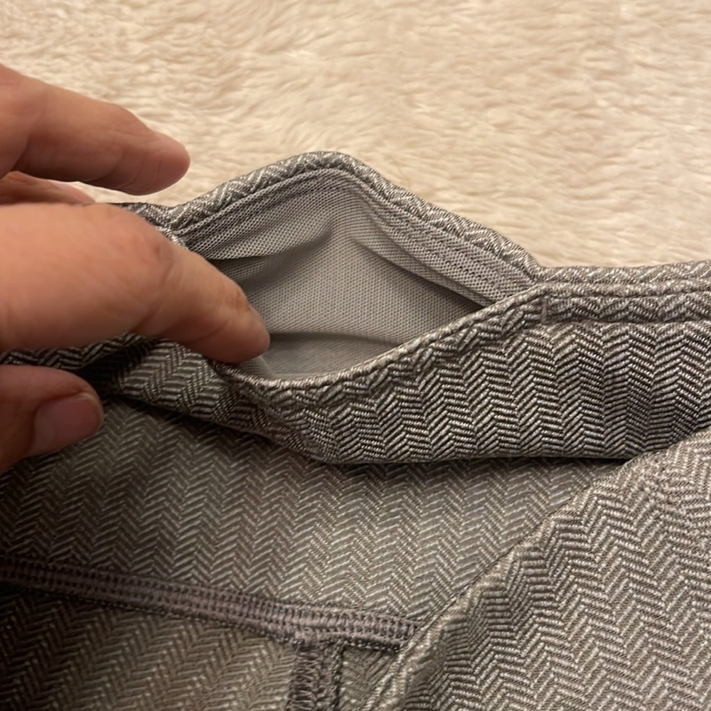Athleta Delancey Herringbone Tight Grey Texture Size XS Back zipper pockets. - Picture 7 of 11
